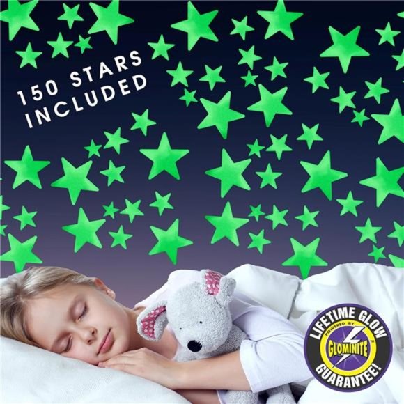 Wonder Stars Super Kit, Glow In The Dark Ceiling Stars. 150 Pieces In 4 Sizes - Picture 6 of 7